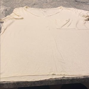 Mossimo ivory/cream with silver speckles tshirt